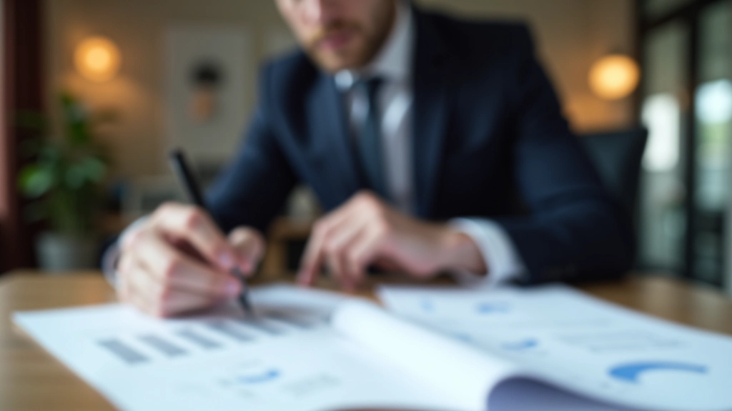 Finanzierungsberater zeigt Bausparpläne auf Schreibtisch mit Taschenrechner und Dokumenten